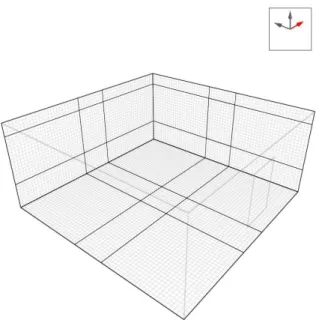 Fig. 4: Grelha gerada no DesignBuilder CFD, para o modelo de piso radiante. 
