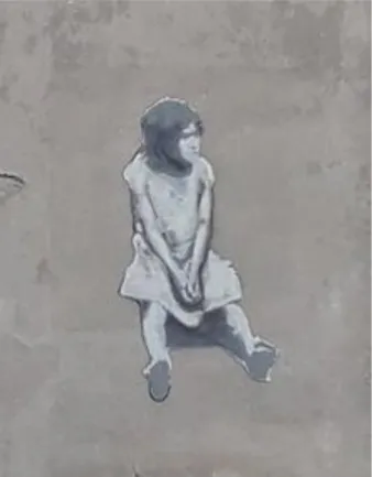 Figure 5. Girl from Roma community – mural located at Wojska  Polskiego Street, Łódź, December 7, 2017