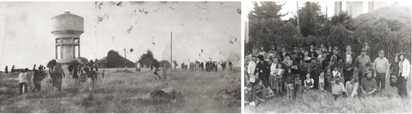 Fig. 16 e 17: Fotos do dia da ‘conquista’ do terreno. 