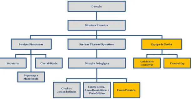 Figura 6.4.1 – Proposta de futuro organograma da instituição 