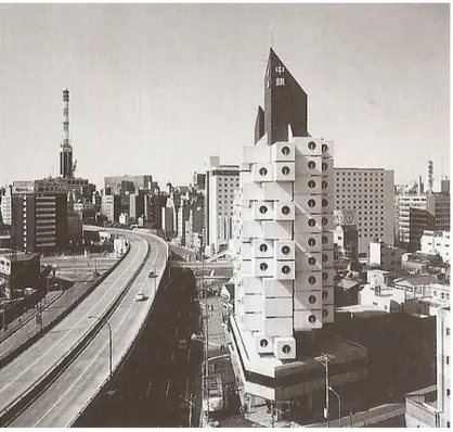 Figura 2.2 – Torre cápsula de KishoKurokawa, 1971. Fonte: TARDIVO e MOREIRA, 2012. 