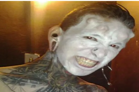Figura 1 –  “Dark Freak”, antes de uma performance.