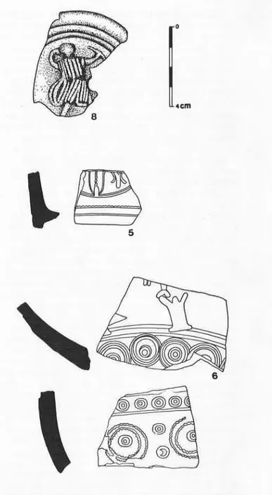 Fig.  13 - Ilha  do  Pessegueiro.  Terra  sigillata  sudgálica  decorada  (n.  o  5),  t