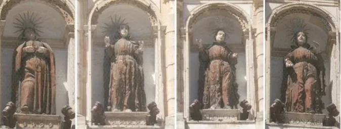 Figura 16: São Francisco Xavier, Santo Inácio de Loyola, São Francisco de Borja e São Luís de Gonzaga