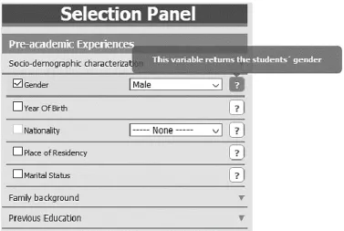 Figure 6- Free query searches exampleFigure 5- Free query features