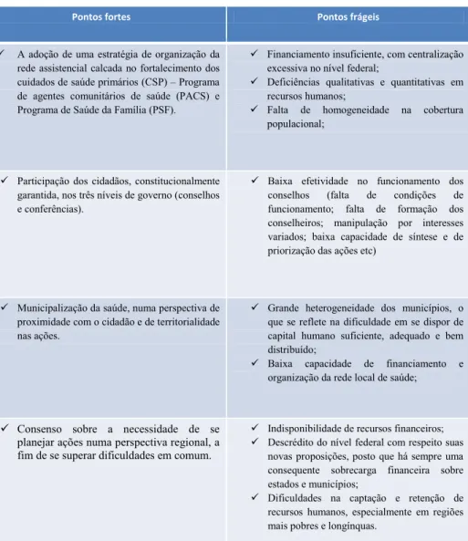 Fig. 4: Pontos fortes e fragilidades