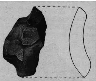 Figura 12- Coup-de-poing triangular em sílex do Casal do Monte (Fontes, 1912b, p. 26)