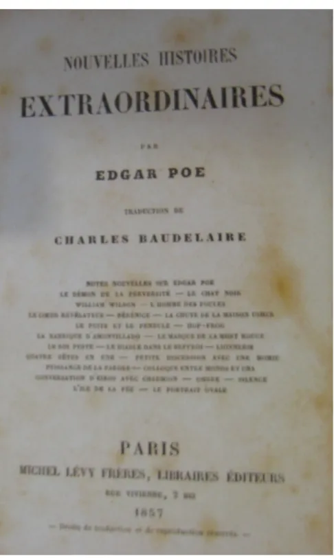Figura 8 Tradução de Baudelaire para   a obra de Poe 