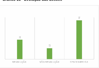 Gráfico 16 - Evolução das Lesões 