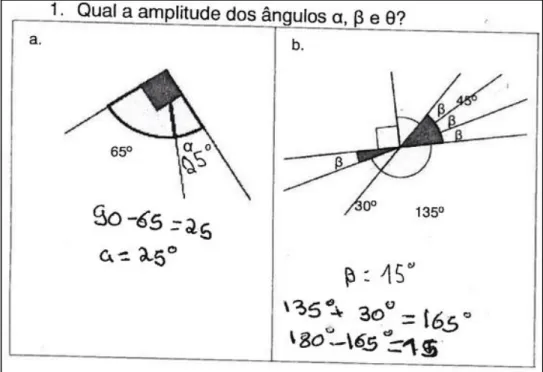 Figura 7 - Resolução Par 7 – questões 1.a) e 1.b) – “A Álgebra na Geometria” 