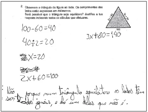 Figura 8 - Resolução Par 9 – Questão 1 – “O Triângulo” 