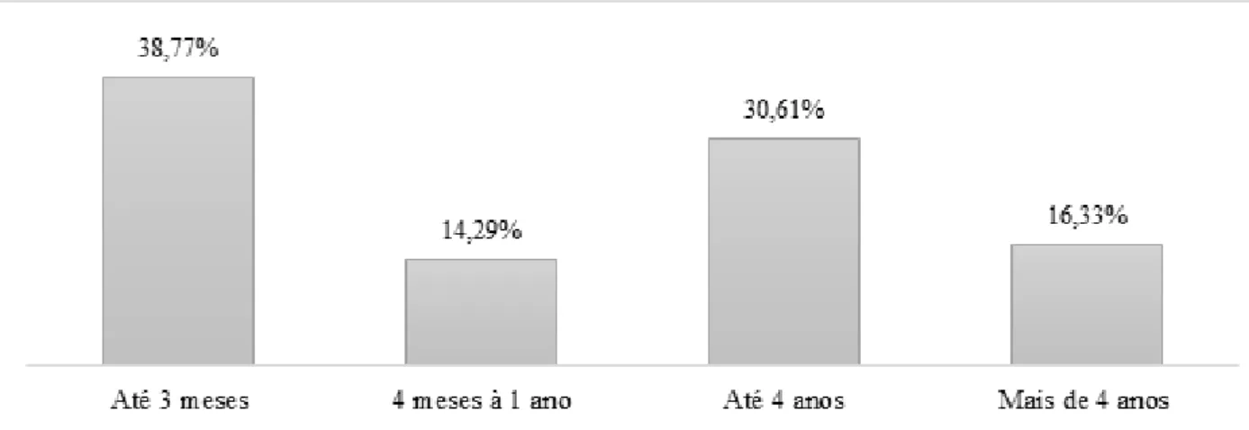 Gráfico 2 – Tempo de acompanhamento no Caps
