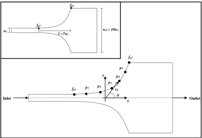 Figure 2.3 – Schematic representation of the expansion base plane in its initial (non-optimized) configuration