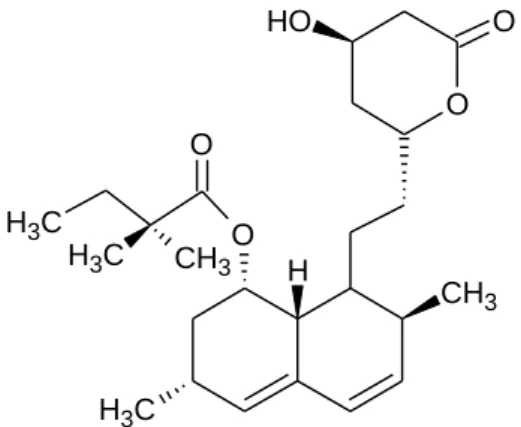 Figura 2 – Sinvastatina. Fonte: Desenhado a partir do ChemSketch. 