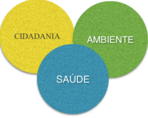 Figura 5.2. (Elaboração própria) Relação de interdependência entre cidadania, saúde e ambiente