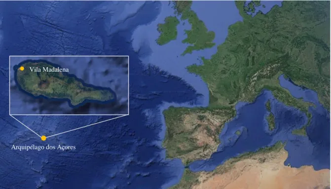 Figura 3.1 – Localização do edifício em estudo, adaptado de Google Earth. 