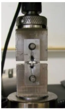 Figura 6 - Jig de Geraldeli com palito a submeter ao teste  de microtração 
