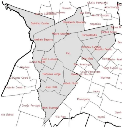 Figura 4 – Mapa da Secretaria Executiva Regional III 