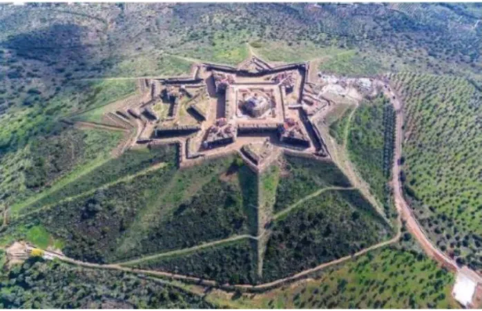 Figure 5. Aerial view of Fort of Nossa Senhora da Graça [10] 