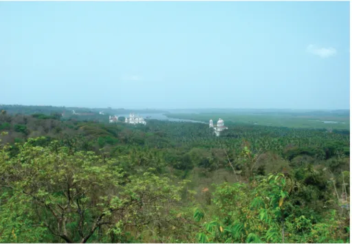 Fig. 2.  Vista de Velha Goa e margens do Mandovi. Fotografia do autor.
