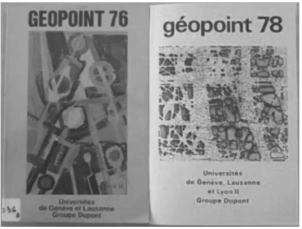 Figura 1 – Dois primeiros cadernos do Colloque Géopoint Foto de nossa autoria