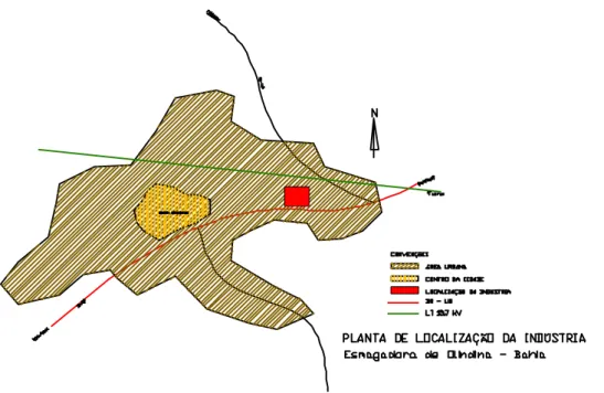Figura 11 – Localização do terreno destinado a construção da usina de Olindina. 