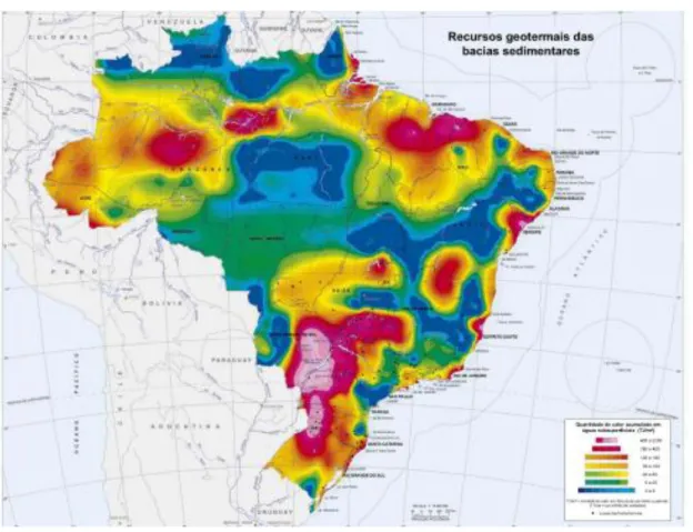 Figura 4 - Mapa de recursos geotermais 