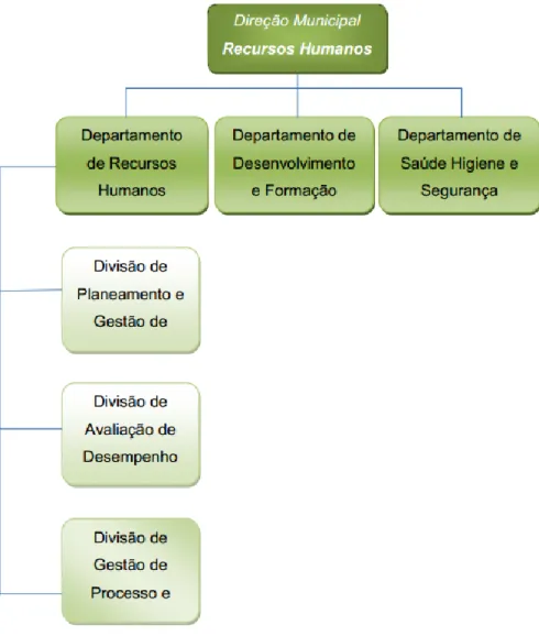 Figura 4. Organograma da Direção Municipal de Recursos Humanos. 