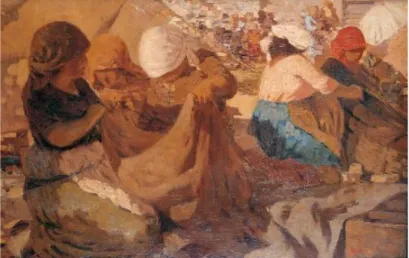 Fig. 3 – Pintura de Abel Salazar, “Trapeiras – Ribeira”. 