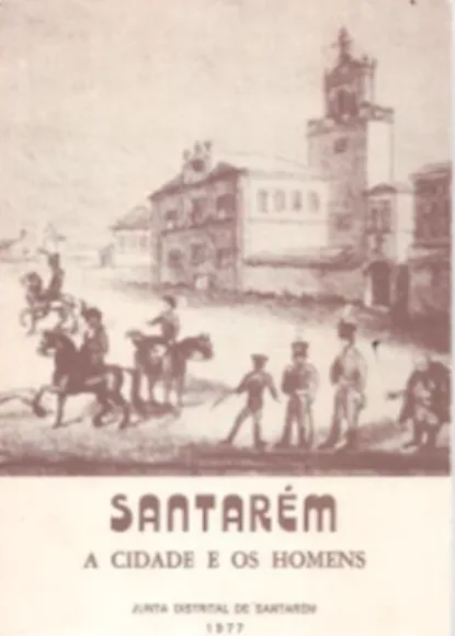 Figura 1.1. Capa do catálogo da exposição “Santarém – a Cidade e os Homens”. 