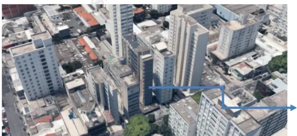 Figura 2 – Imagem aérea do edifício  Fonte: Google Earth 