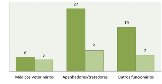 Gráfico 14- Distribuição dos funcionários dos outros CRO da Grande Lisboa de acordo com a função  e o género 