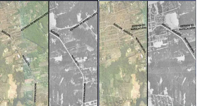Figura 08: Comparações dos quilômetros“10 aos 13” (à esquerda) e dos “12 aos 15” (à direita) nos anos  de 1998 e 1977