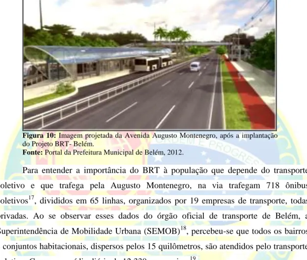 Figura  10:  Imagem  projetada  da  Avenida  Augusto  Montenegro,  após  a  implantação  do Projeto BRT- Belém.