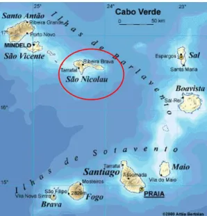 Figura 3.1 Arquipélago de Cabo verde (Fonte: Google) 
