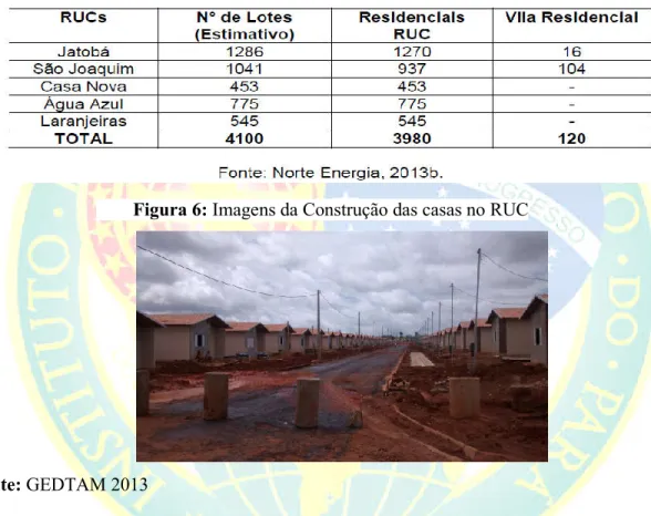 Figura 6: Imagens da Construção das casas no RUC