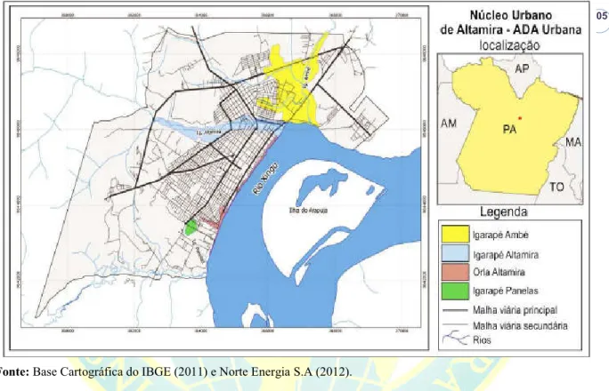 Figura 2. Núcleo Urbano de Altamira – Área Diretamente Afetada Urbana 