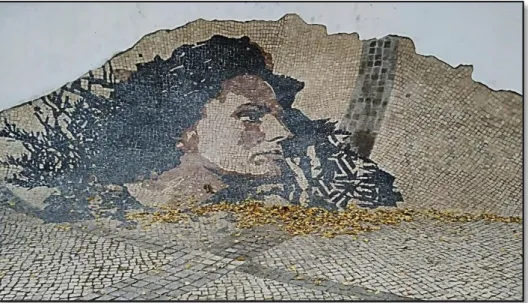 Figura 3: Obra de tributo à fadista Amália Rodrigues na Rua de São Tomé, em Alfama. 