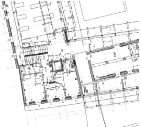 Fig. 3 – Desenho com estrutura de layers com toda  a informação visível para determinado piso para a 