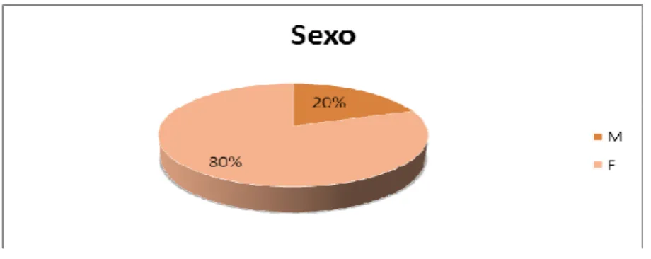 Gráfico 1: Distribuição por sexo. 