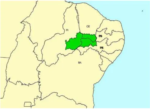 Figura 2 - Localização da Mesorregião Chapada do Araripe 