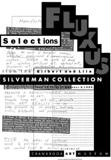 Figura 9: poster para a exposição Fluxus Selections. Katherine McCoy, 1989.