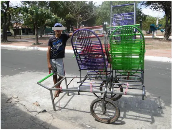 Figura 5 – Comércio ambulante da cadeira de macarrão, em São Luís-Ma. 
