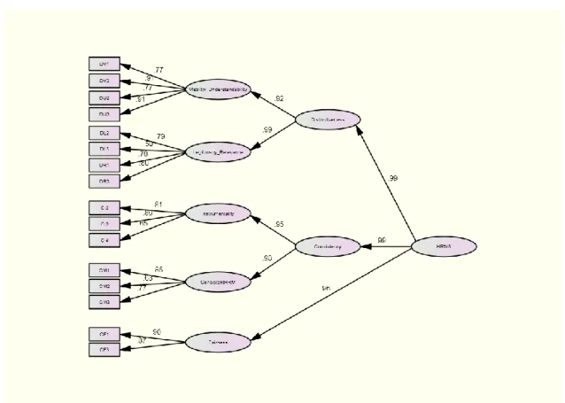 Figure 1 - Confirmatory factor analysis results for HRM Strength, in Study 1. 