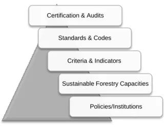Figure I-1 - Pyramid of requirements for good forest practices. (Source: Thornber et al
