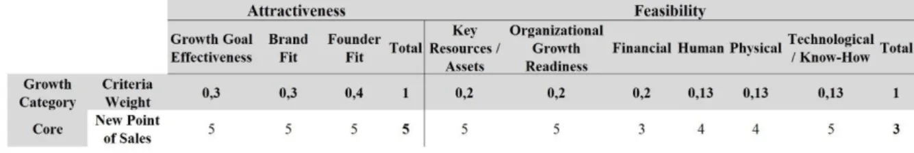 Figure 12: High Potential Growth Strategies for Wine With a View (own elaboration)  5.3 Interpretation of the Scoring Model 
