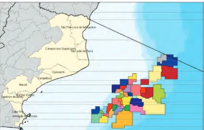 Figura 2 – Linhas Paralelas de Confrontação dos Municípios com a Plataforma Continental