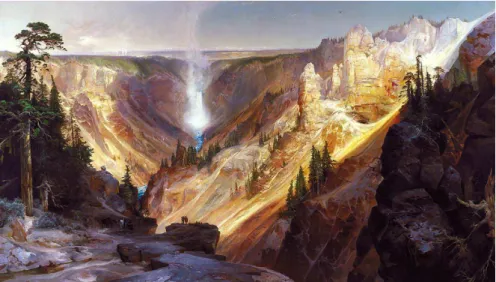 Figura 4. The Grand Canyon of the Yellowstone, 1872. Artista: Thomas Moran. Óleo  sobre tela
