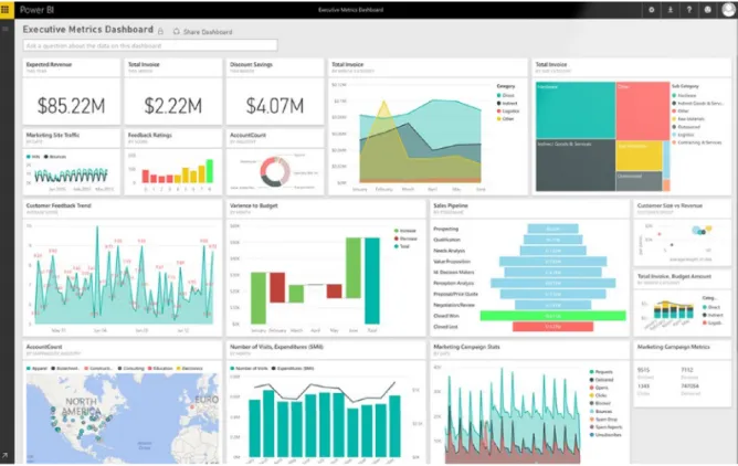 Figure 1: Power BI – Executive Dashboard [Source: Curator, 2016] 