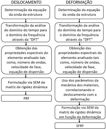 Figura 1.1 – Esquema mostrando a formulação da FRF e da SFRF via SEM